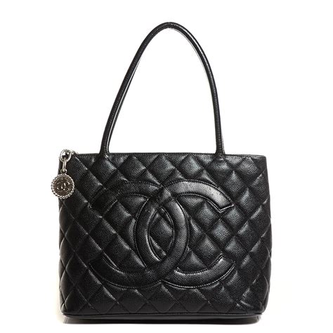 chanel tote bag caviar|CHANEL Caviar Quilted Medallion Tote Black .